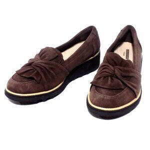 Clarks Women's Sharon Dasher Brown Suede Leather Shoes - Size: 7.5